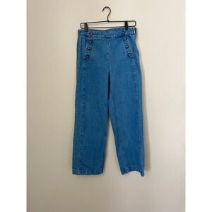 OLD NAVY Sky Hi Wide Leg Sailor Jean Pants Women Size 10 Extra High Rise